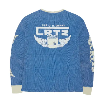 Gasolina Waffle Sweatshirt Blue