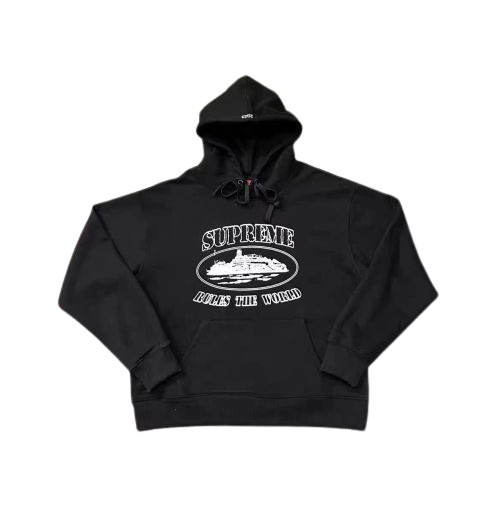Corteiz x Supreme Black Hoodie