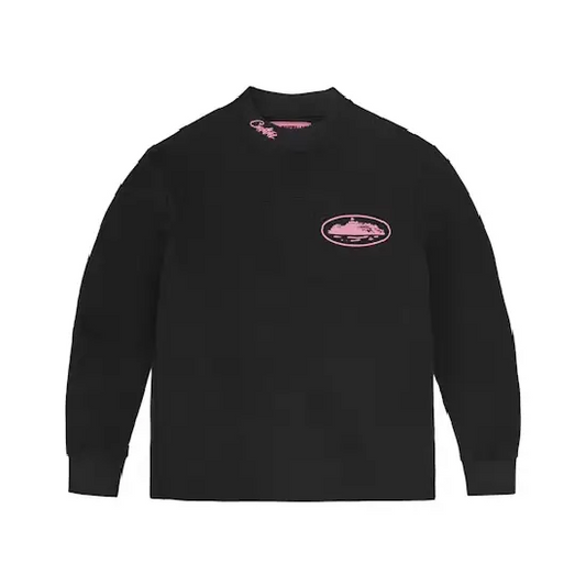 Alcatraz Waffle Sweatshirt Black/Pink