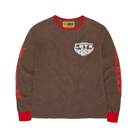 Gasolina Waffle Sweatshirt Brown