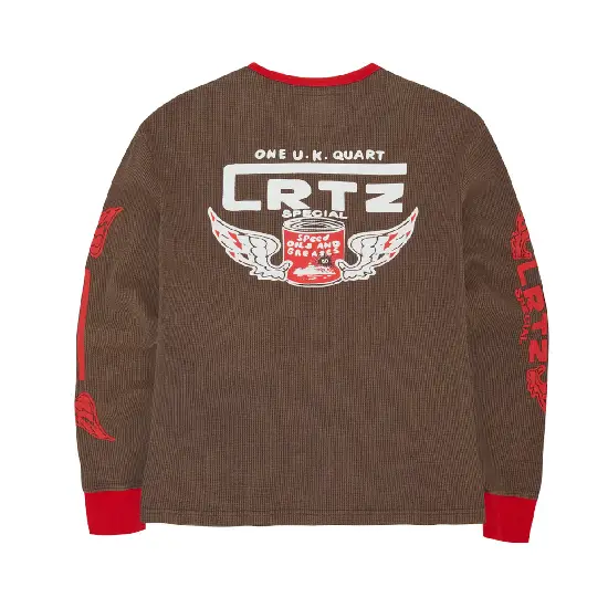 Gasolina Waffle Sweatshirt Brown