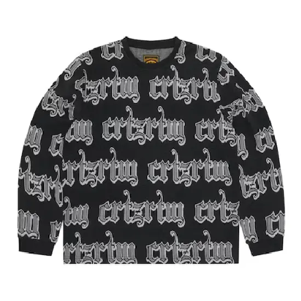 Gothic Jacquard Sweatshirt Black